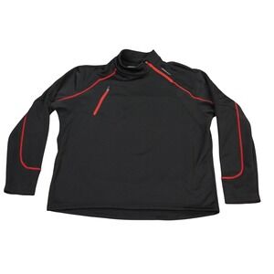 Joe Rocket 2XL‎ Pullover Jacket Black Red Accent Motorcycle Riding Soft Shell